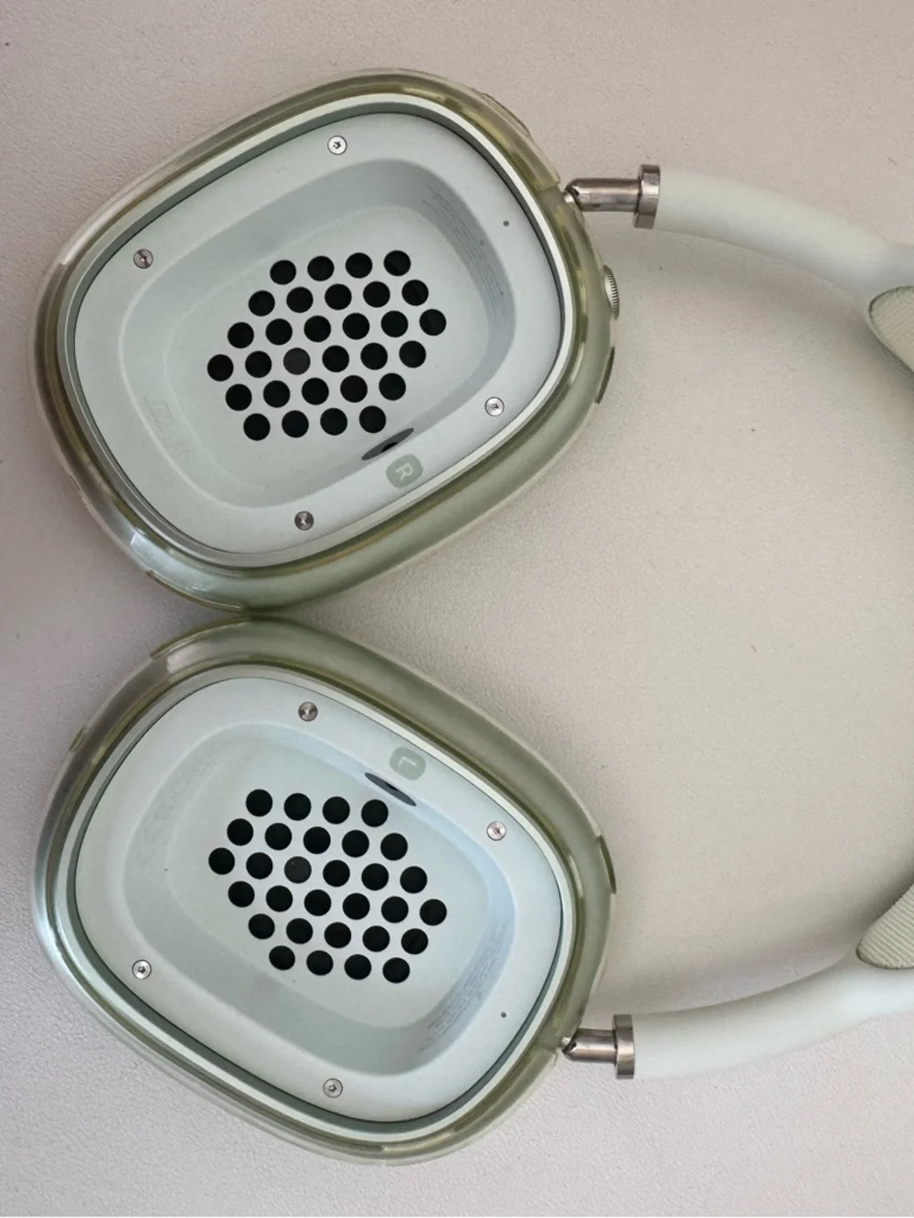 Apple Over-Ear Headphones in Seafoam Green and White